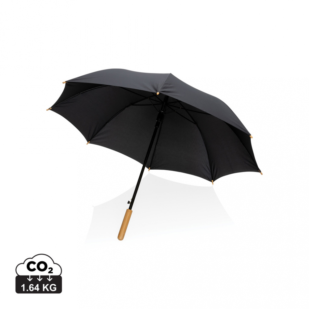 Umbrelă 23" Impact AWARE™, mâner elegant din bambus [1]