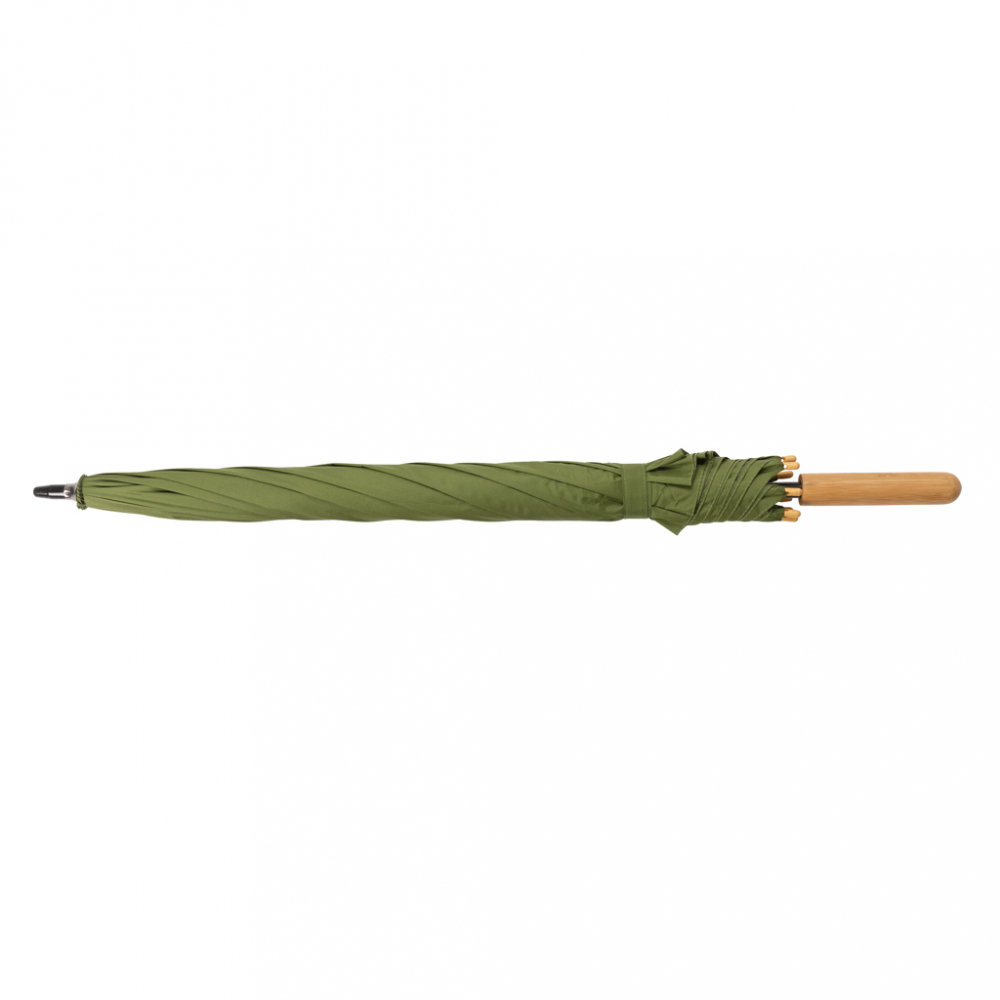 Umbrelă 23" Impact AWARE™, mâner elegant din bambus [4]
