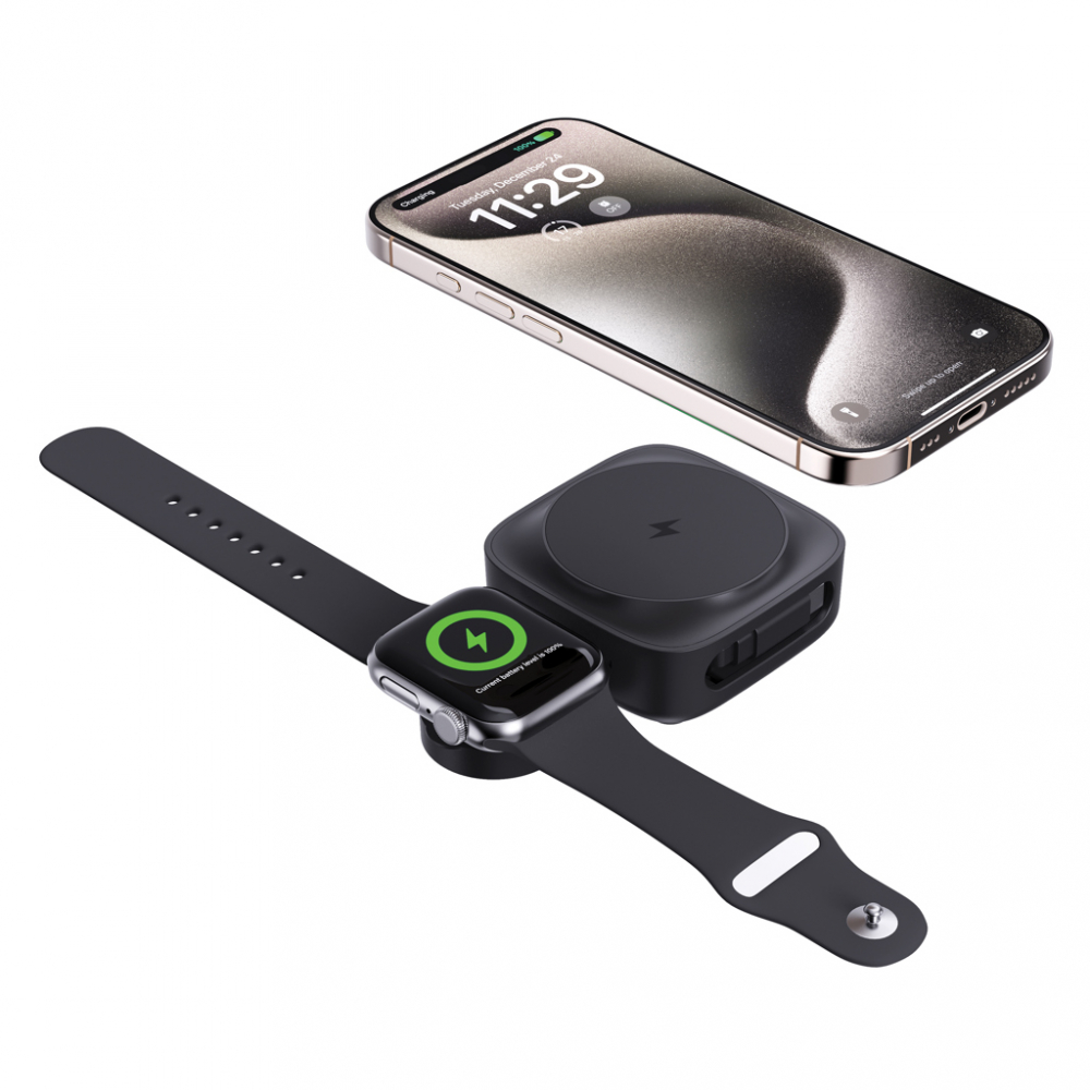 Încărcător wireless 2-în-1, telefon si smartwatch, 15W [3]