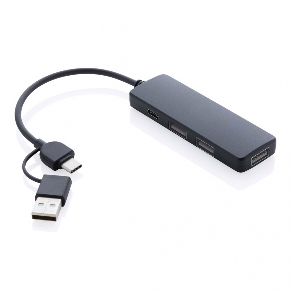 USB Hub cu 4 porturi și carcasă din plastic reciclat [2]