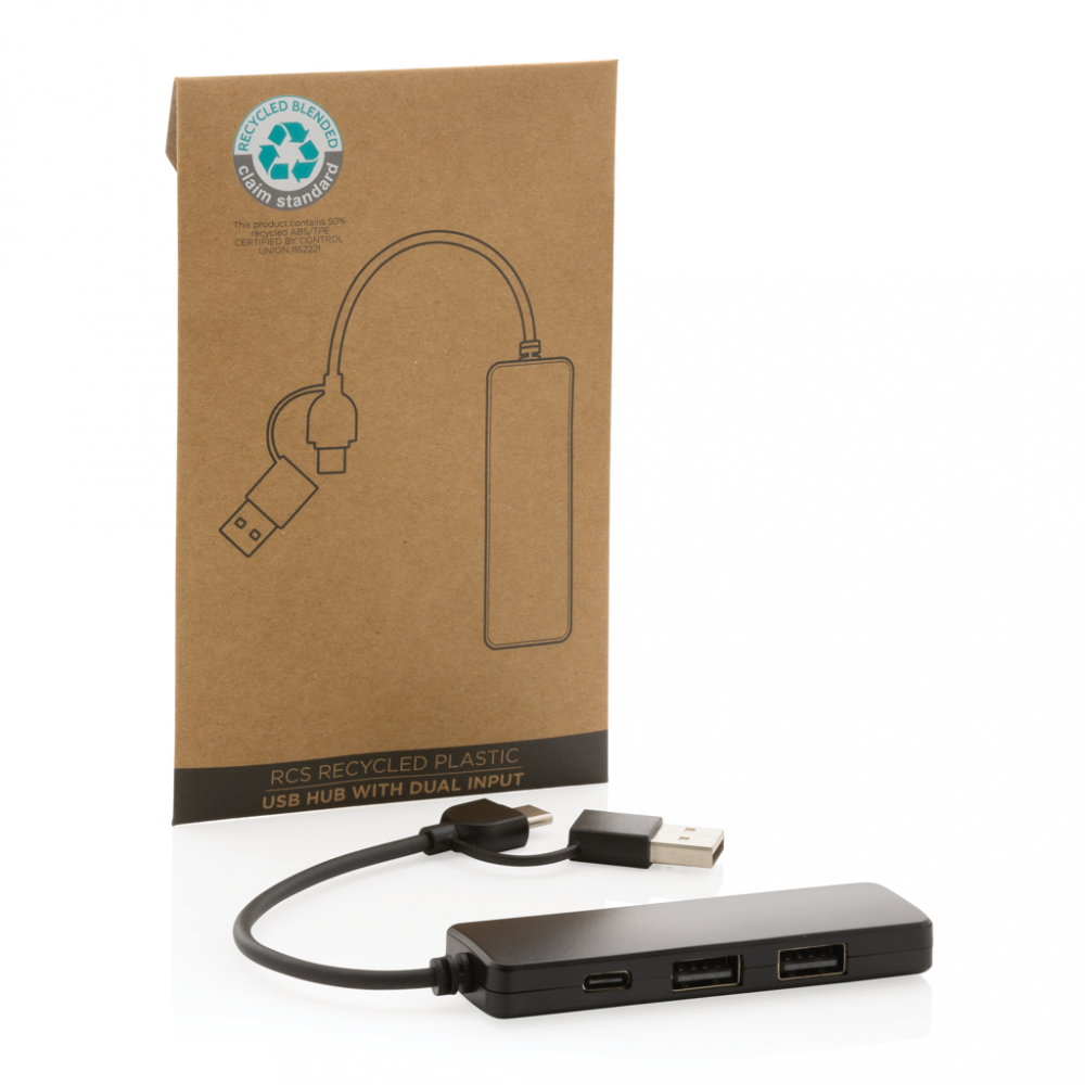 USB Hub cu 4 porturi și carcasă din plastic reciclat [4]