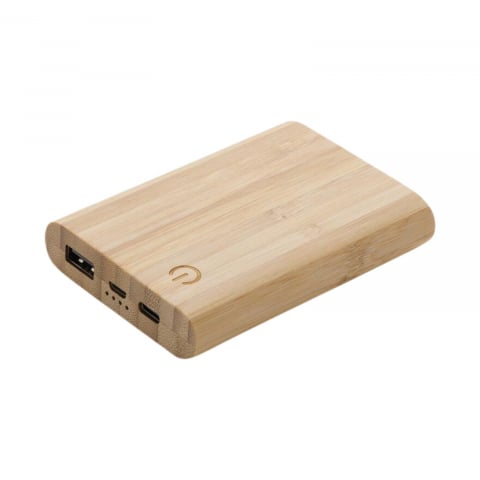 Baterii externe (Powerbanks) - Baterie externa BambooWatt, 5.000 mAh, material bambus
