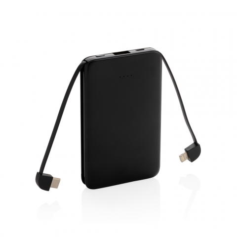 Baterie externă compactă 5.000 mAh cu cabluri 3-în-1 integrate [1]