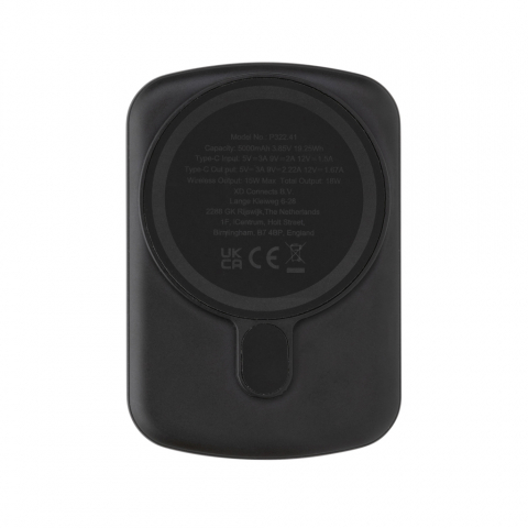 Baterie externă compactă 5.000 mAh cu încărcare wireless magnetică 15W și ecran LED [4]