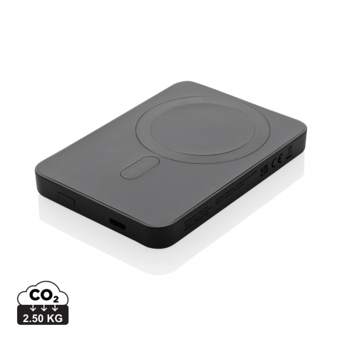 Baterii externe (Powerbanks) - Baterie externă compactă 5.000 mAh cu încărcare wireless magnetică 5W