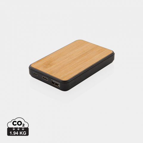 Baterie externă compactă 5.000 mAh din ABS reciclat cu finisaj soft touch Baterii externe (Powerbanks) - Baterie externă compactă 5.000 mAh din ABS reciclat cu finisaj soft touch