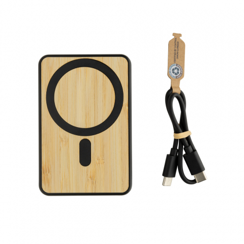 Baterie externă magnetică 5.000 mAh cu încărcare wireless 5W, stand telefon [1]
