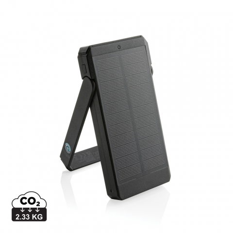 Baterii externe (Powerbanks) - Baterie externă solară 10.000 mAh – cu panou monocrystalline și suport integrat