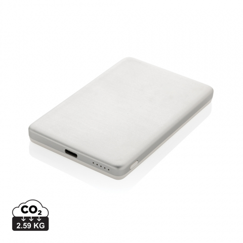 Baterii externe (Powerbanks) - Baterie externă ultra-subțire 5.000 mAh cu încărcare wireless magnetică 5W
