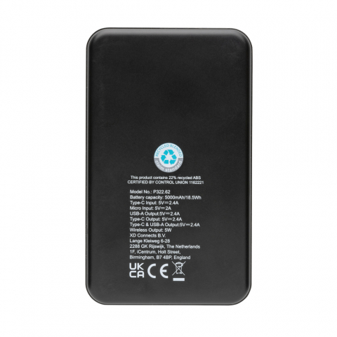 Baterie externă wireless 5.000 mAh din materiale reciclate [5]