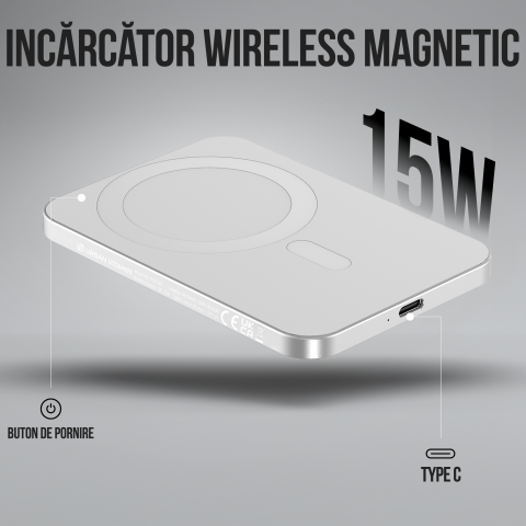 Baterie externa wireless magnetica Icharge 5000 mAh [2]