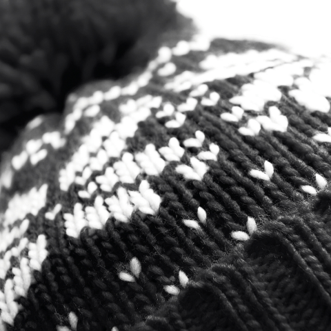 Caciula Fair Isle, Ronic, material acrilic, marime universala, unisex, visiniu [1]