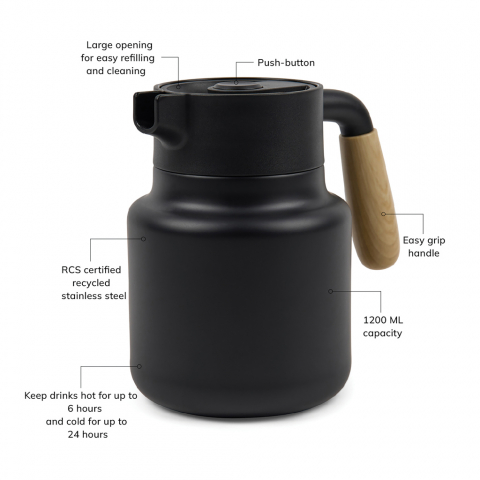 Cafetieră vacuum elegantă, 1200 ML [8]