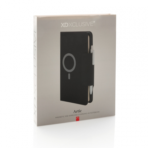 Caiet A5 din PU cu încărcător wireless magnetic [16]