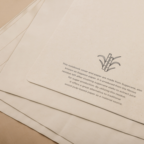 Caiet elegant A5, copertă din trestie de zahăr [10]