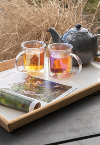 Cană cu perete dublu 330 ml, din sticlă borosilicată [9]