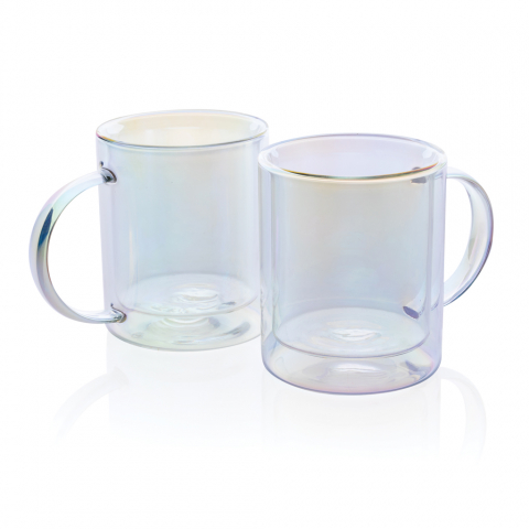 Cană cu perete dublu 330 ml, din sticlă borosilicată [6]