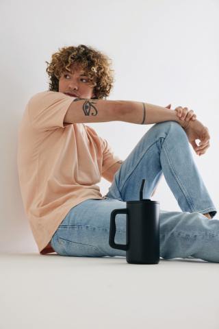 Cană termică Cube  din oțel reciclat – 800 ml [12]