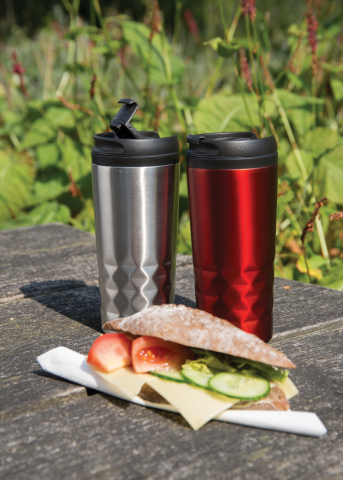 Cană termoizolantă 300 ml din inox cu detalii geometrice [5]