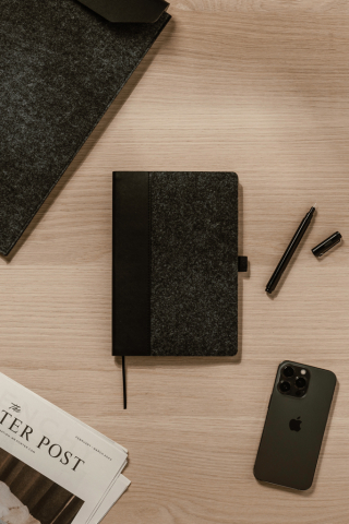 Carnet A5 elegant Albon, fetru reciclat [6]