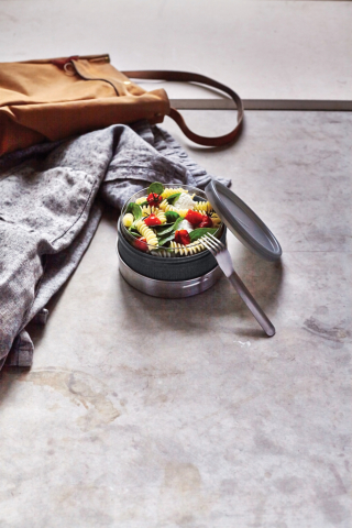 Castron de prânz cu bol din sticlă și capac etanș din inox - 750ml [12]