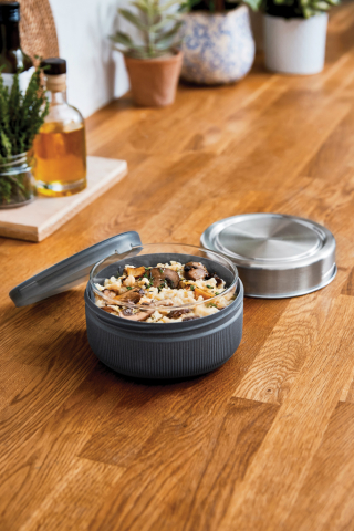 Castron de prânz cu bol din sticlă și capac etanș din inox - 750ml [10]