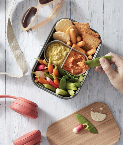 Cutie sandwich din oțel inoxidabil cu capac din bambus [10]