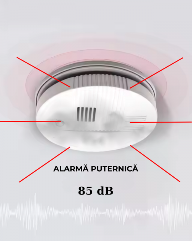Detector Fum Sense, Tehnologie Fotoelectrica, Functie de Test, Alarma puternica [2]