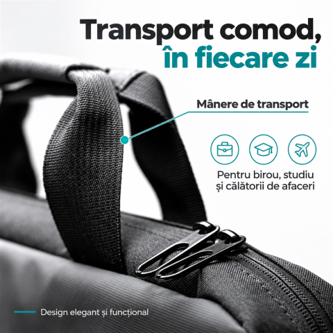 Geanta pentru laptop si documente Tarbek, din piele ecologica [4]