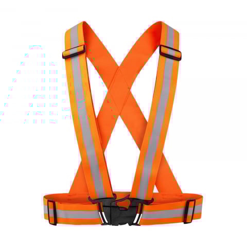 Ham reflectorizant reglabil Prague, Ronic, jogging/drumetii/ciclusm, elastic, sistem de blocare, banda 4 cm, portocaliu [0]