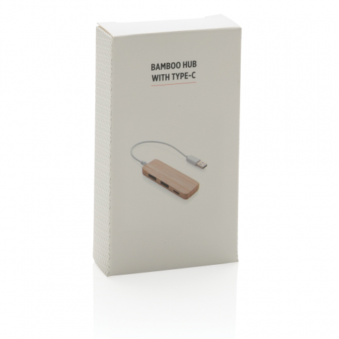 Hub USB 2.0 eco din bambus – cu 2 x USB-A și 1 x USB-C [6]