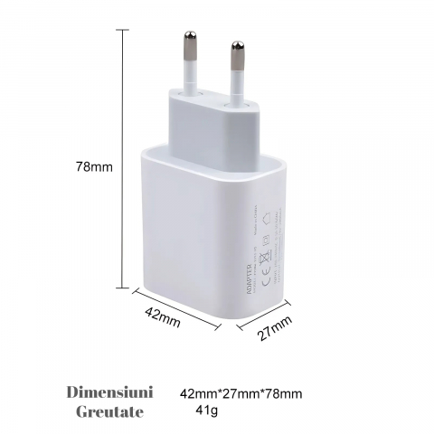 Incarcator Retea FastRX, USB-C 20W, Incarcare Rapida [4]