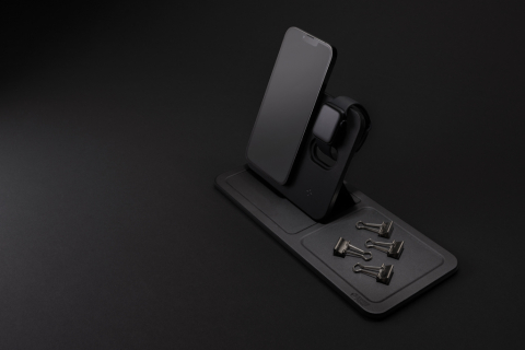 Încărcător wireless de lux 3-în-1 pliabil cu tavă pentru birou [8]