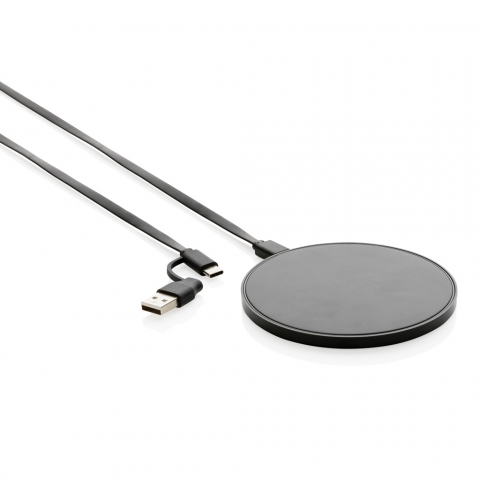 Încărcător wireless eco 10W cu cablu dual USB-A & USB-C [1]