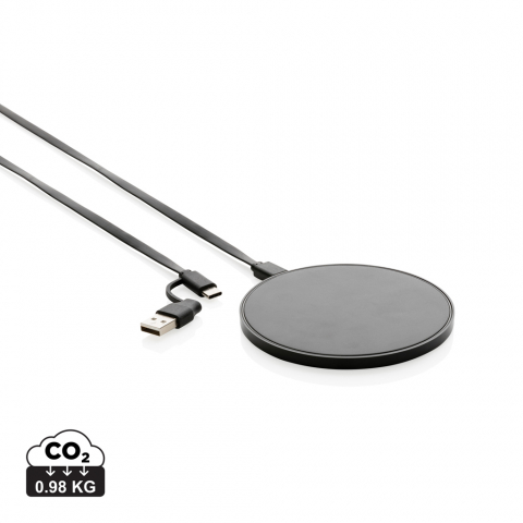 Încărcătoare - Încărcător wireless eco 10W cu cablu dual USB-A & USB-C