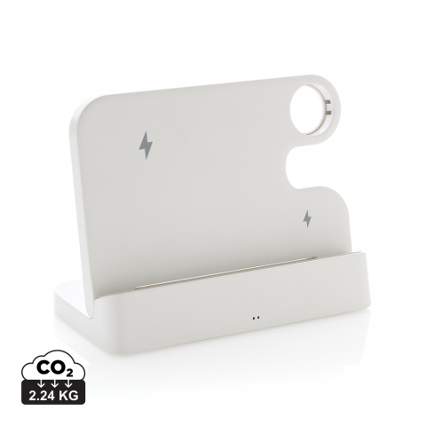 Încărcător wireless eco 3-în-1 pliabil – 15W, cu suport iWatch și porturi USB Încărcătoare - Încărcător wireless eco 3-în-1 pliabil – 15W, cu suport iWatch și porturi USB