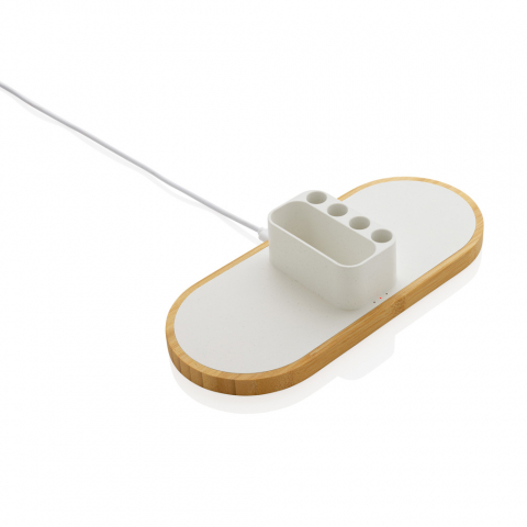 Încărcător wireless eco dual 10W cu suport pentru pixuri [1]