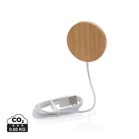 Încărcătoare - Încărcător wireless magnetic din bambus – 10W