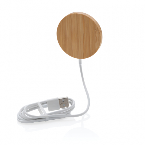 Încărcător wireless magnetic din bambus – 10W [5]