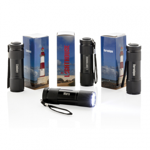 Lanterna mica din aluminiu cu 9 LED-uri albe [5]