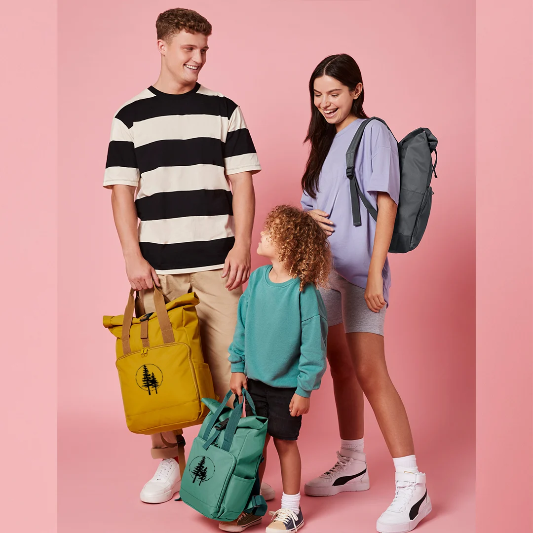 Mini rucsac roll-top din poliester reciclat [2]