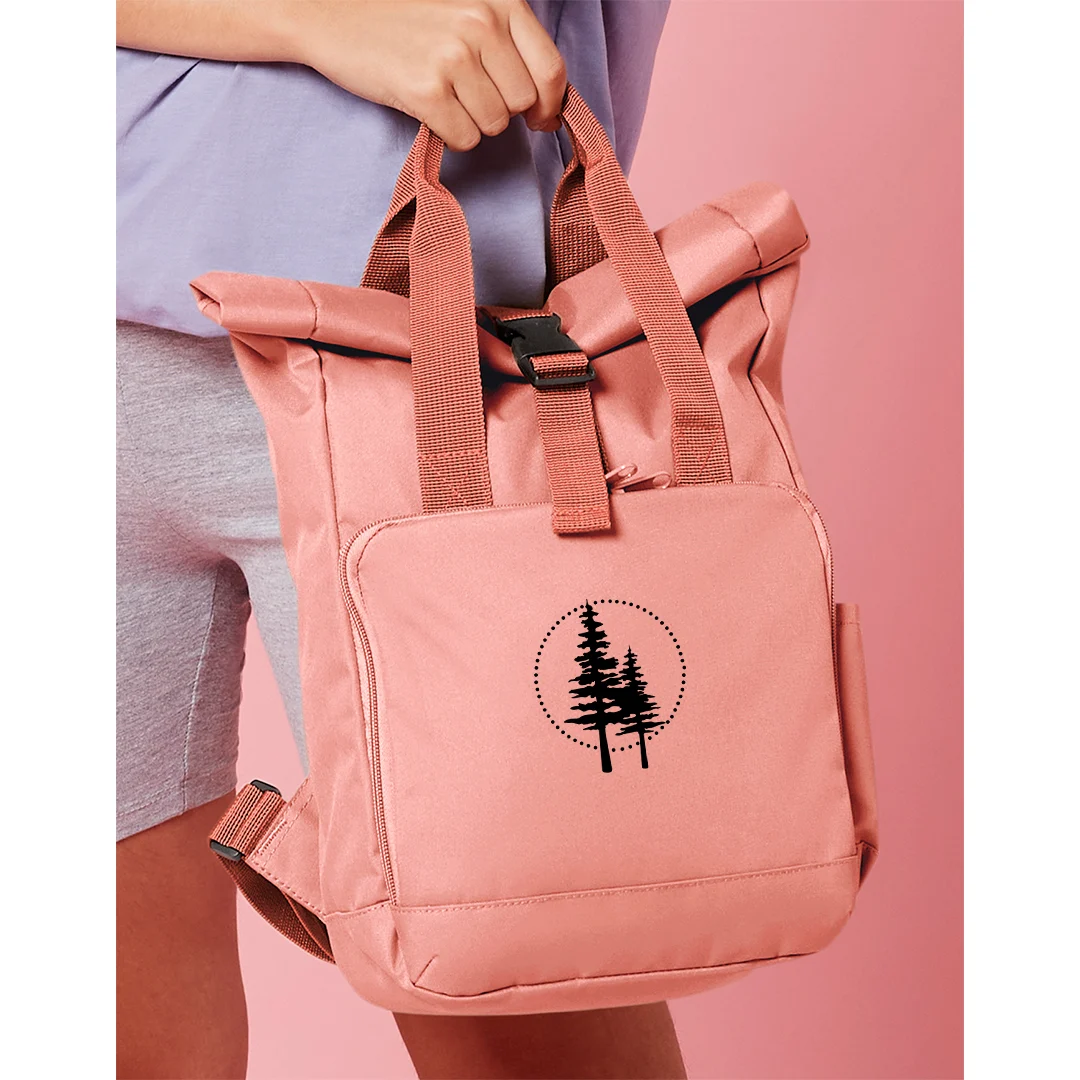 Mini rucsac roll-top din poliester reciclat [2]