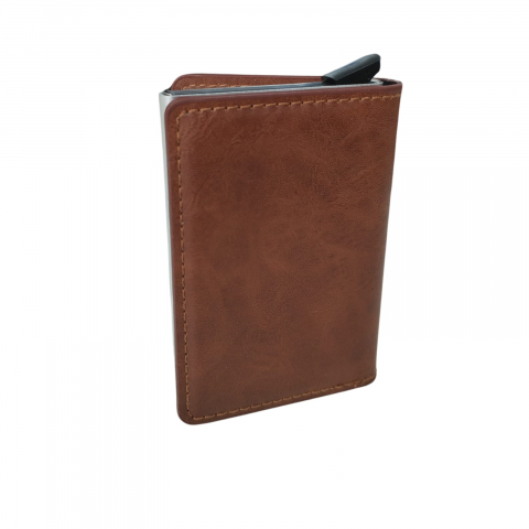 Portofele & Portcarduri - Portofel carduri Clipster, slim, 7-9 carduri, compartiment pentru bacnote, protectie RFID, carcasa aluminiu