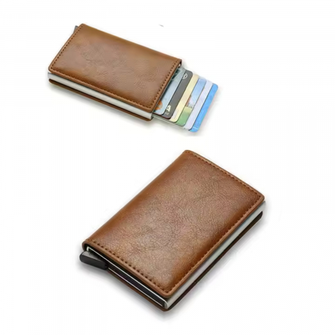 Portofel carduri Clipster, slim, 7-9 carduri, compartiment pentru bacnote, protectie RFID, carcasa aluminiu [2]