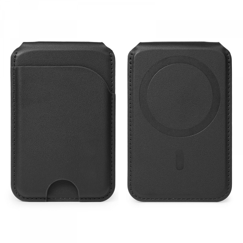 Portofel Magnetic, compatibil MagSafe, capacitate 3 carduri, piele ecologica, suport reglabil [6]