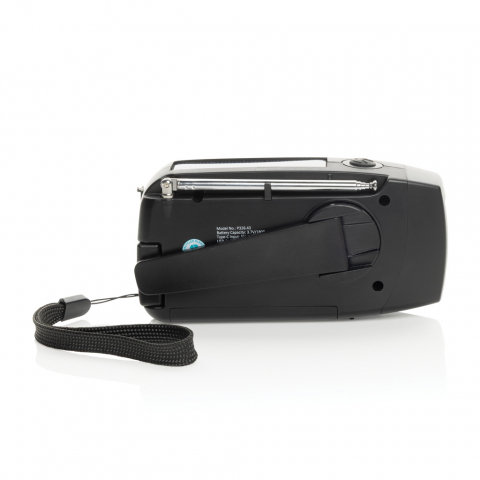 Radio de urgență cu lanternă, încărcare solară și manivelă [5]