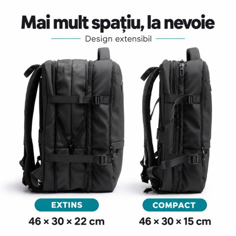 Rucsac de calatorie Rayan extensibil, pentru laptop de 17" [9]
