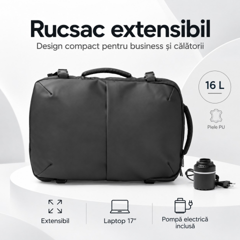 Rucsac Soplex extensibil cu pompa de vid, pentru laptop de 17" [2]