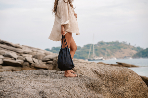 Rucsac tip săculeț din denim reciclat [7]