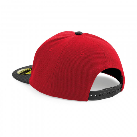 Sapca Snap Flat Peak, universala, unisex, rosu cu negru [2]